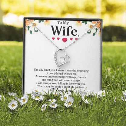 To My Wife Keep Falling In Love With You Forever Love Necklace Gift For Her