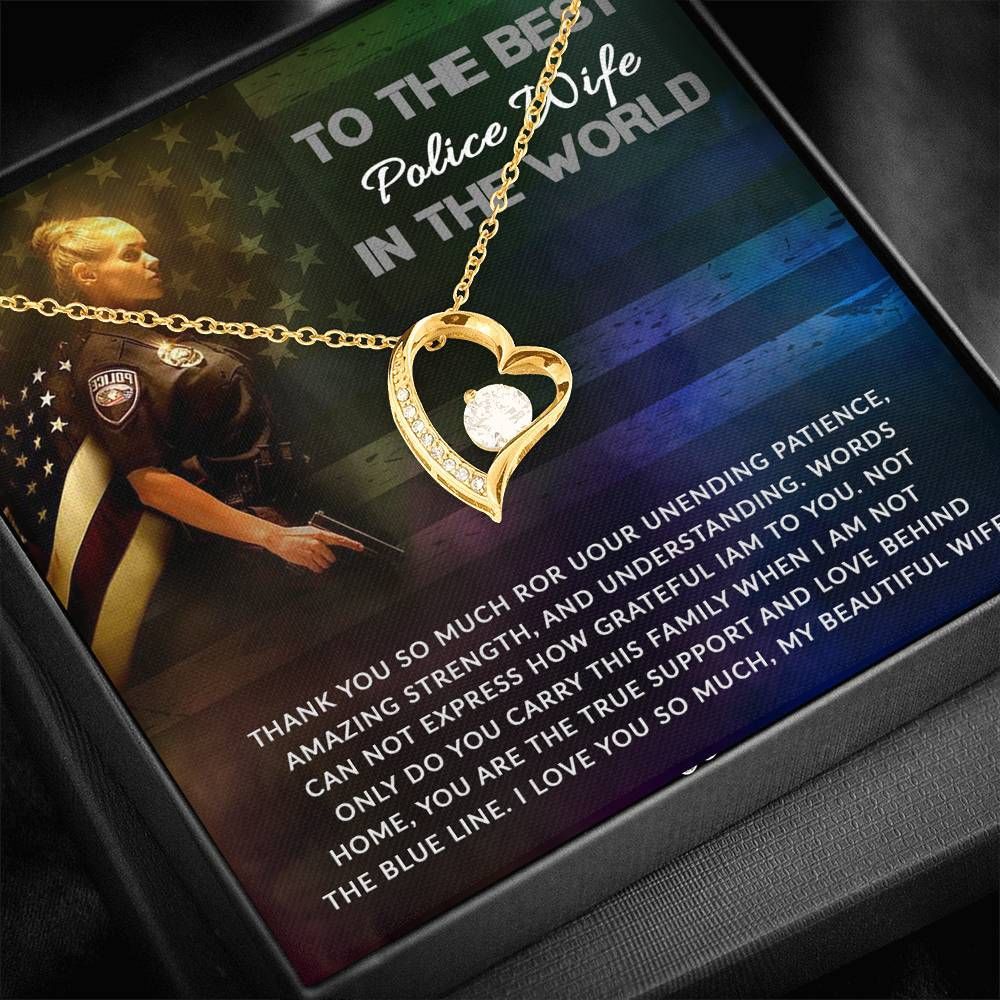 How Grateful I Am Forever Love Necklace Gift For Police Wife