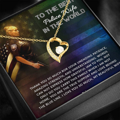 How Grateful I Am Forever Love Necklace Gift For Police Wife