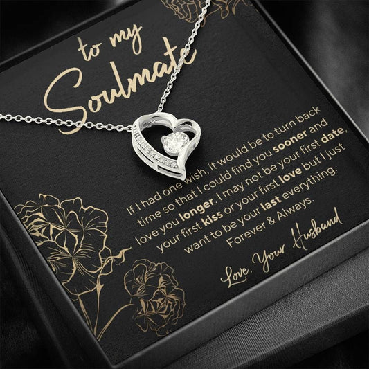 To My Soulmate Love You Longer Forever Love Necklace