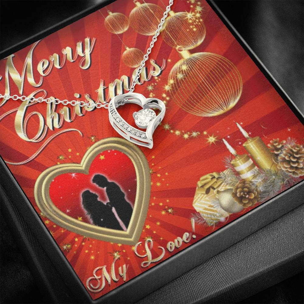 Merry Christmas Candle Forever Love Necklace Gift For Darling