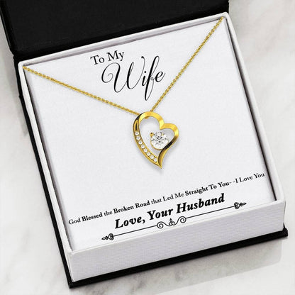 To My Wife I Love You Forever Love Necklace