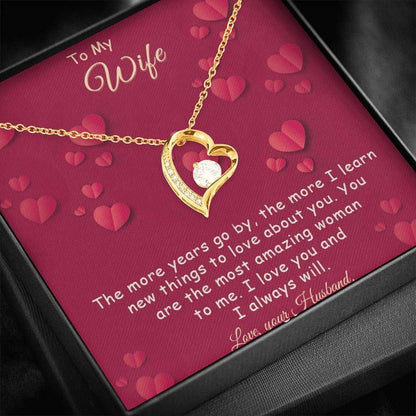 Love You Forever Love Necklace Gift For Wife