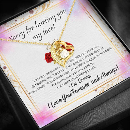 I'm Sorry Forever Love Necklace Gift For Sweetheart