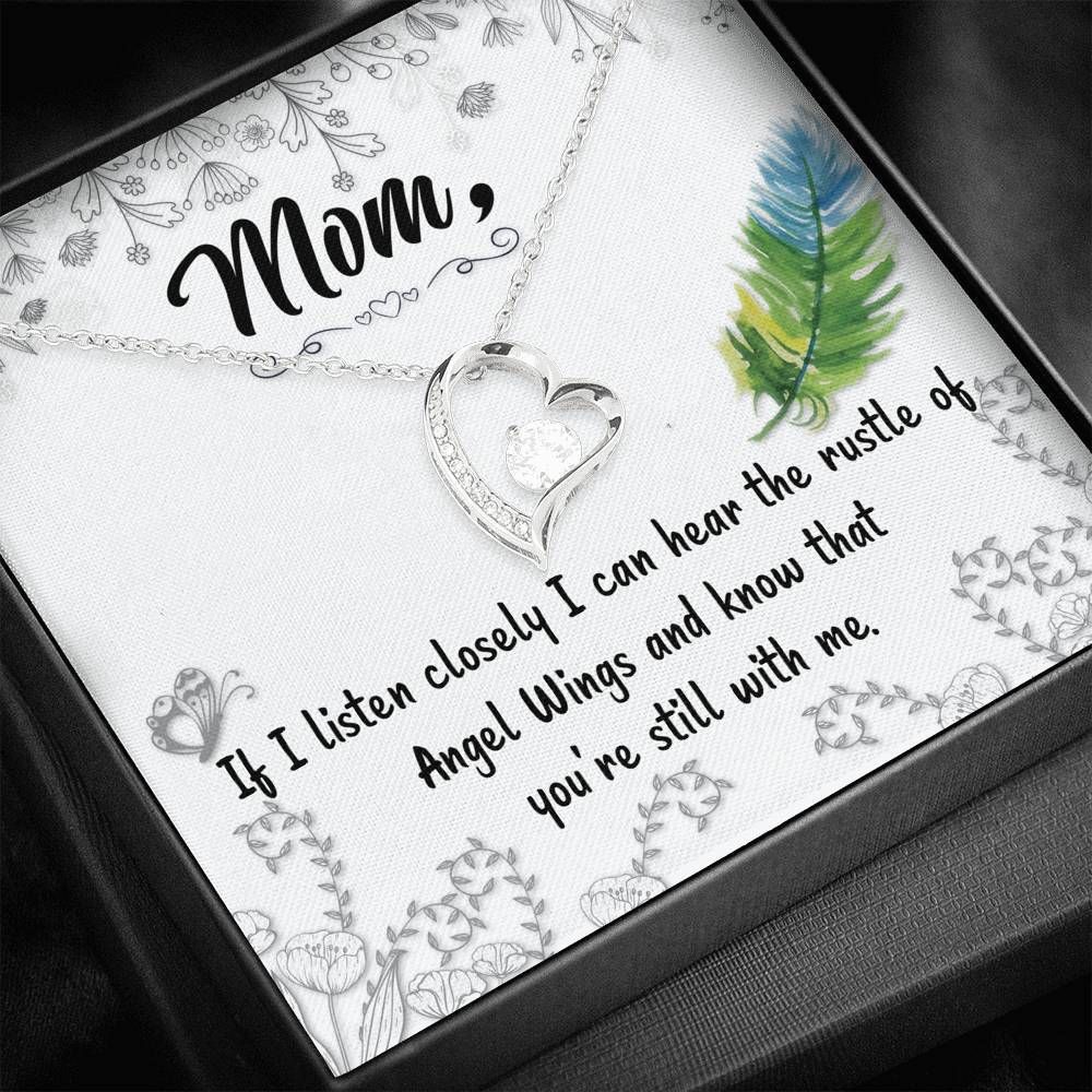 Can Hear The Rustle Of Angel Wings Forever Love Necklace Gifts For Angel Mom