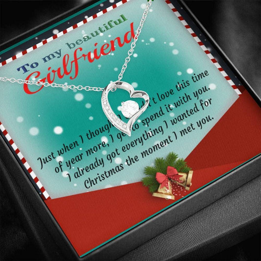 Everything Wanted For Christmas 14K White Gold Forever Love Necklace Gift For Her