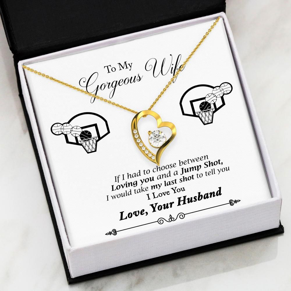 Exclusive Basketball Loving You Forever Love Necklace Gift For Her