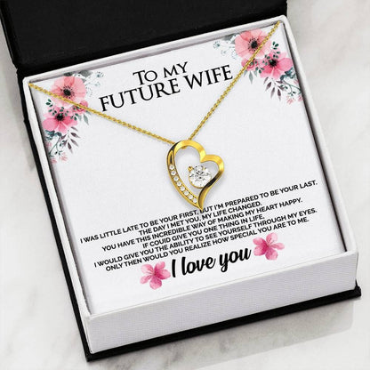 How Important You Are 14K White Gold Forever Love Necklace Gift For Wife Future Wife