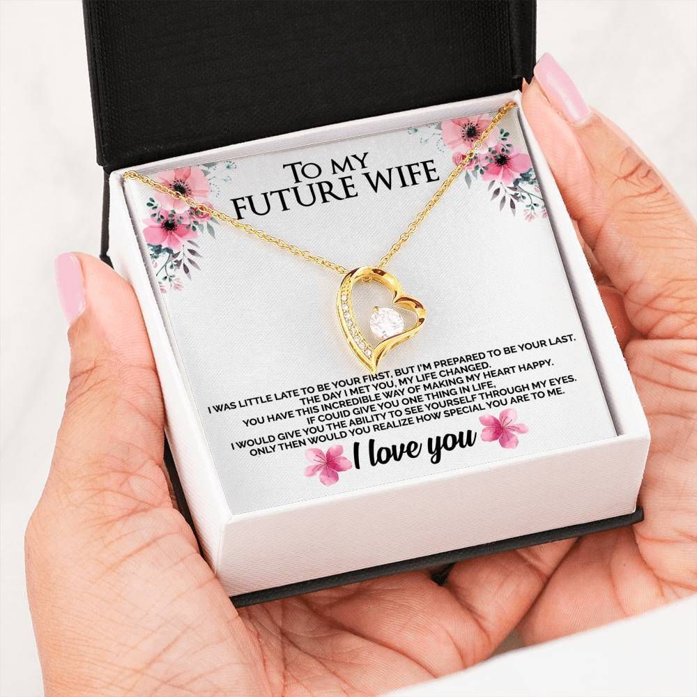 How Important You Are 14K White Gold Forever Love Necklace Gift For Wife Future Wife