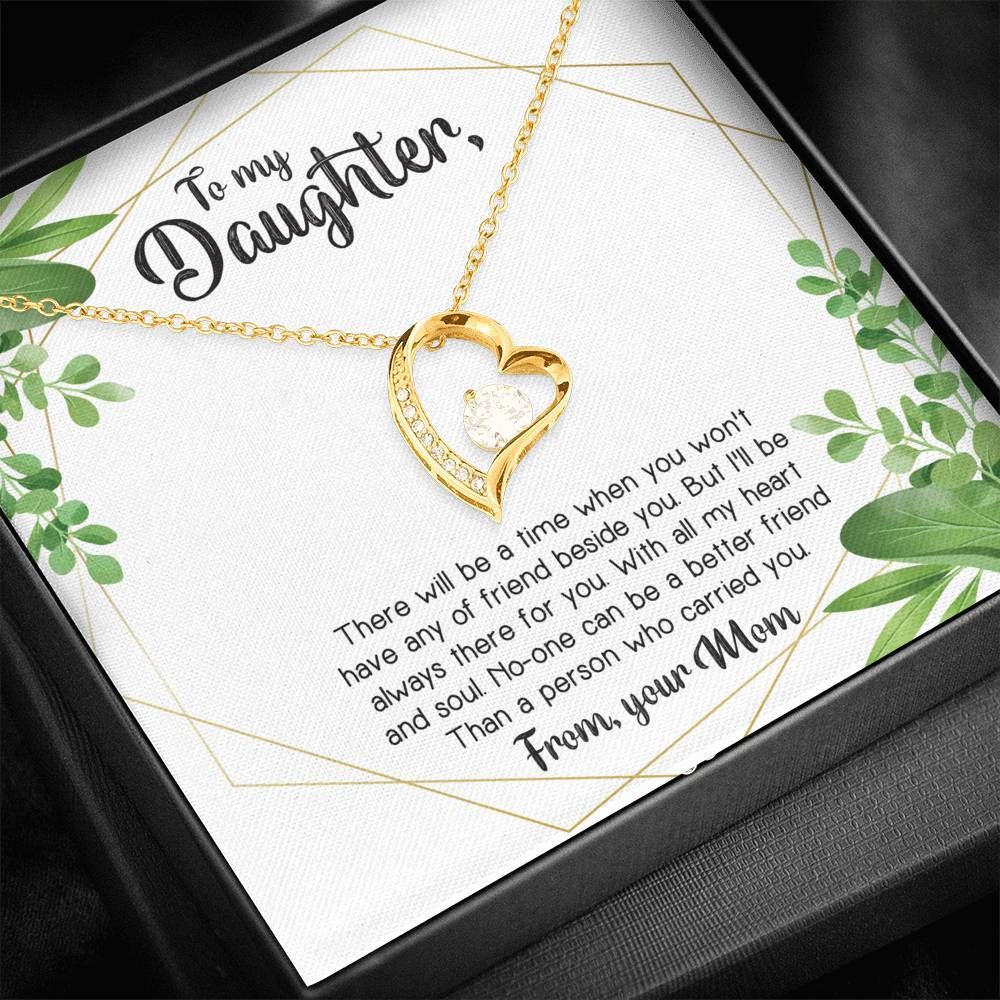 Gift For Daughter Will Be Always There For You 14K White Gold Forever Love Necklace