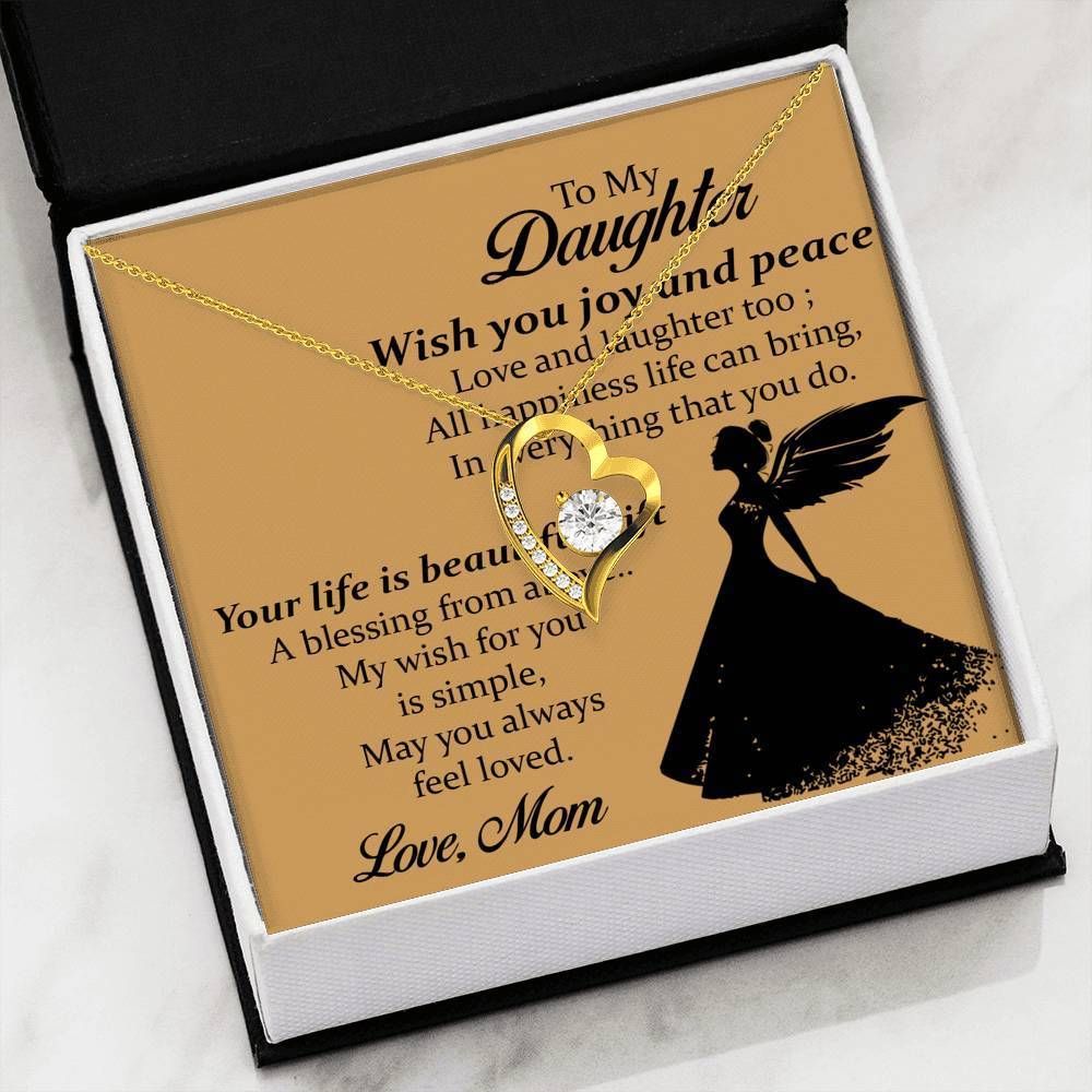 Your Life Is Beautiful Gift 18K Gold Forever Love Necklace Gift For Daughter