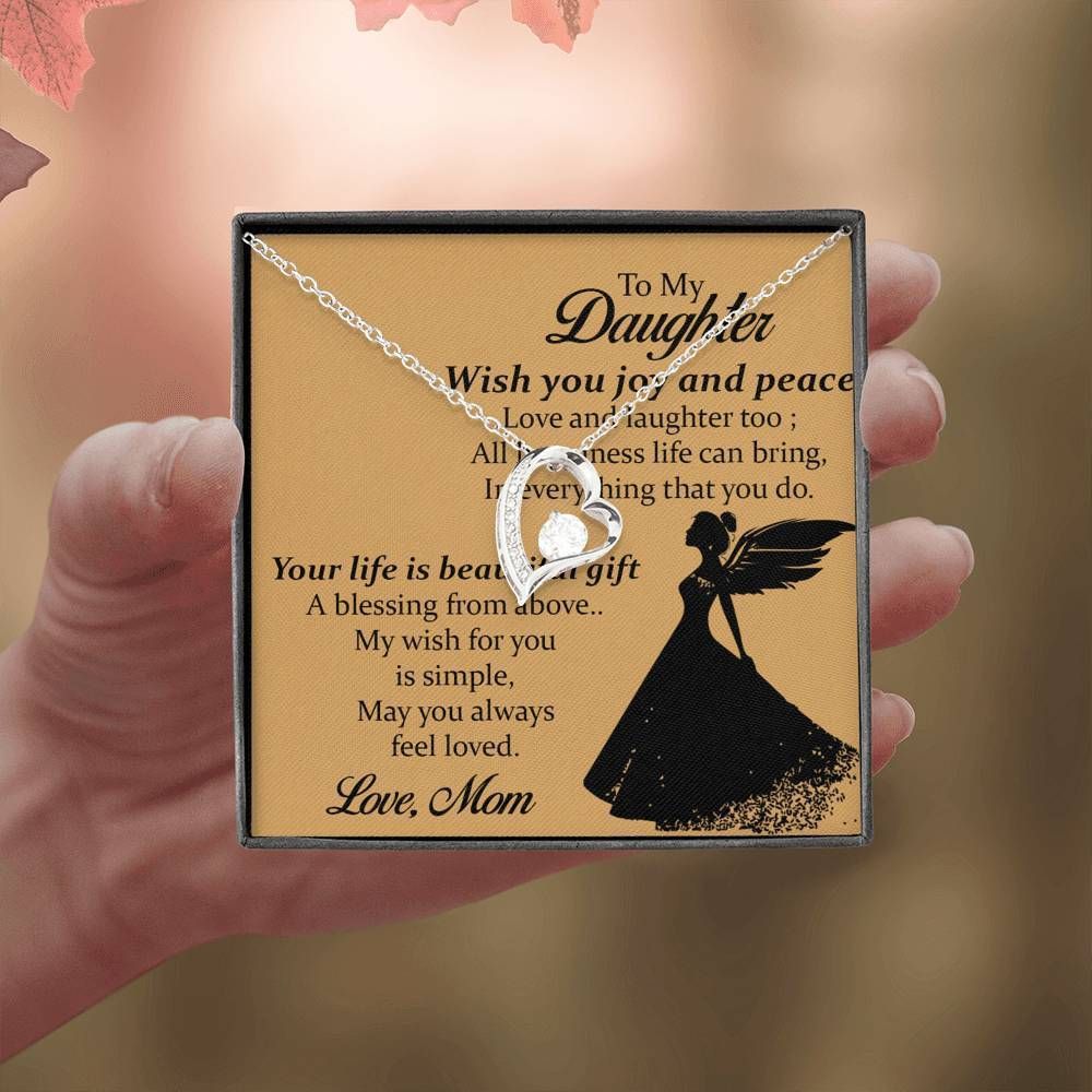 Your Life Is Beautiful Gift 18K Gold Forever Love Necklace Gift For Daughter