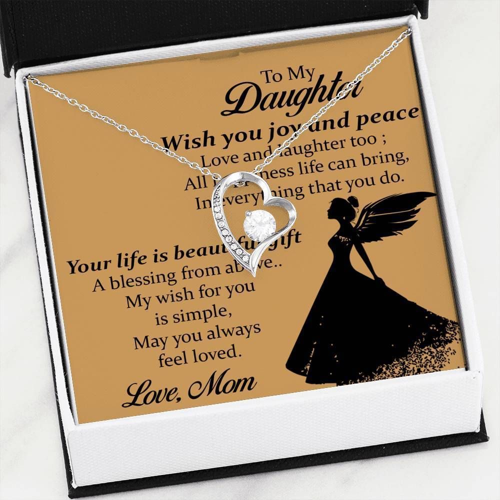 Your Life Is Beautiful Gift 18K Gold Forever Love Necklace Gift For Daughter