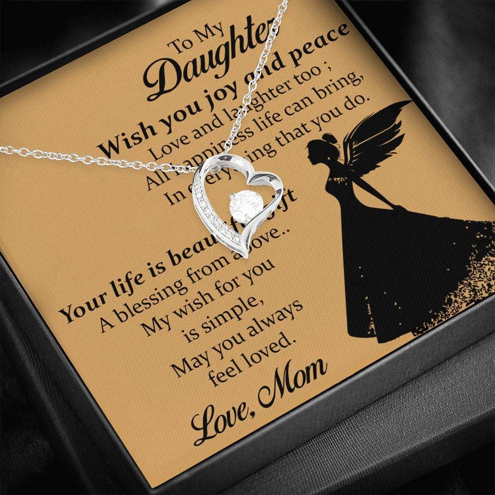 Your Life Is Beautiful Gift 18K Gold Forever Love Necklace Gift For Daughter