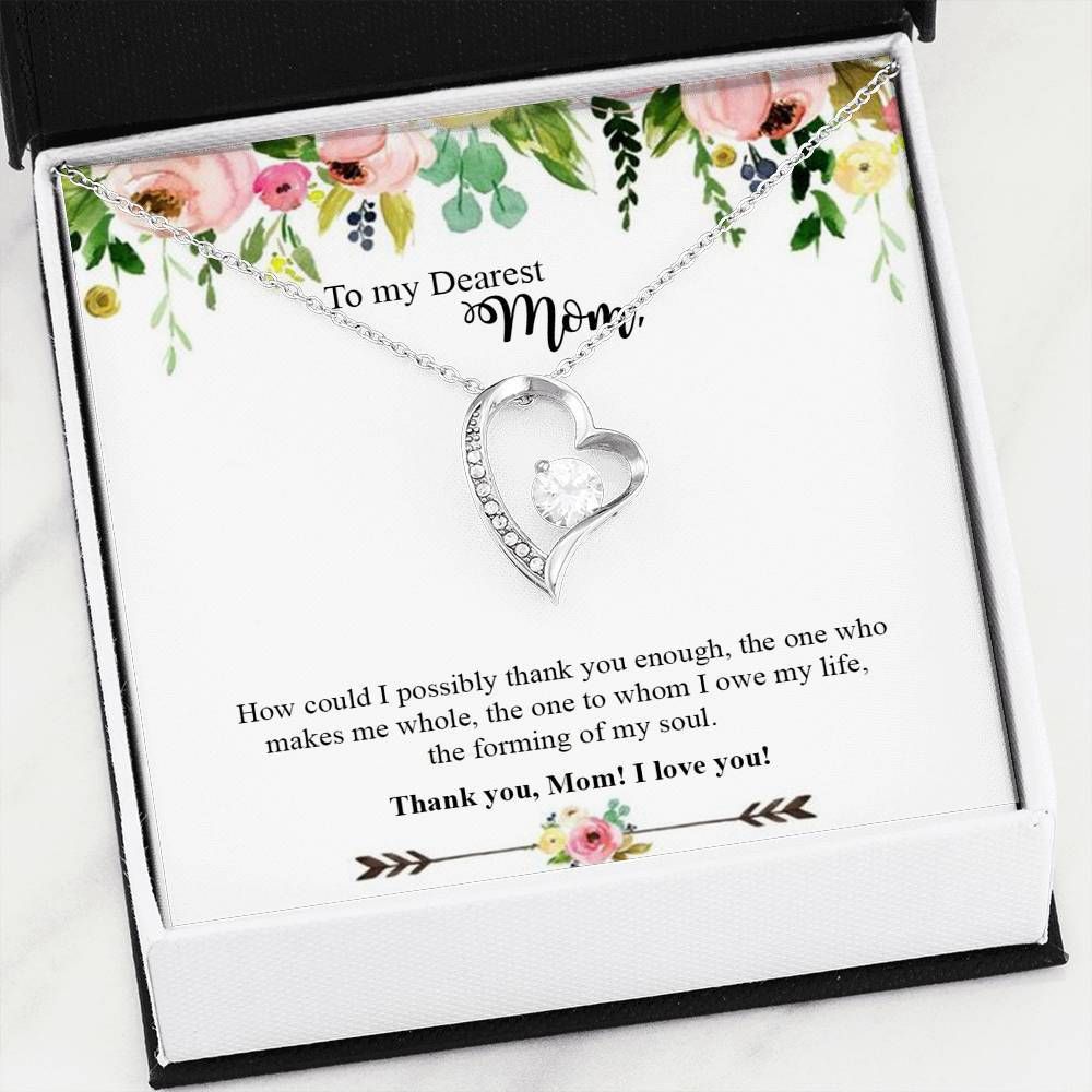 Thank You I Love You 18K Gold Forever Love Necklace For Mom