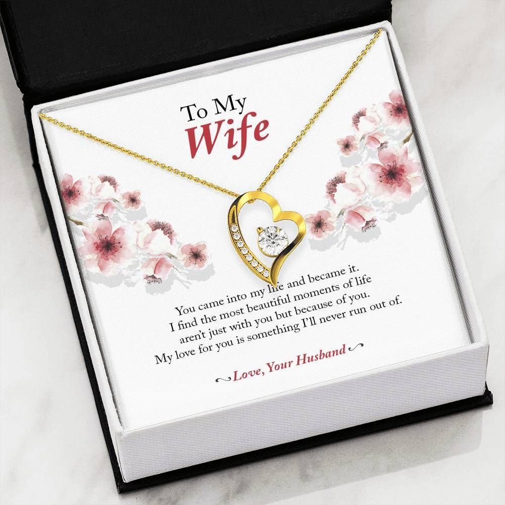 Gift For Wife You Came Into My Life And Became It 14K White Gold Forever Love Necklace