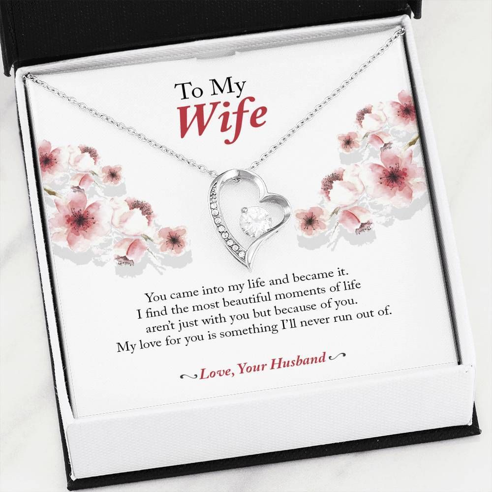 Gift For Wife You Came Into My Life And Became It 14K White Gold Forever Love Necklace