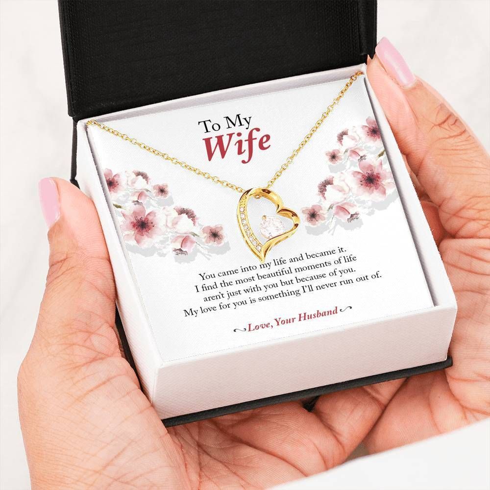 Gift For Wife You Came Into My Life And Became It 14K White Gold Forever Love Necklace