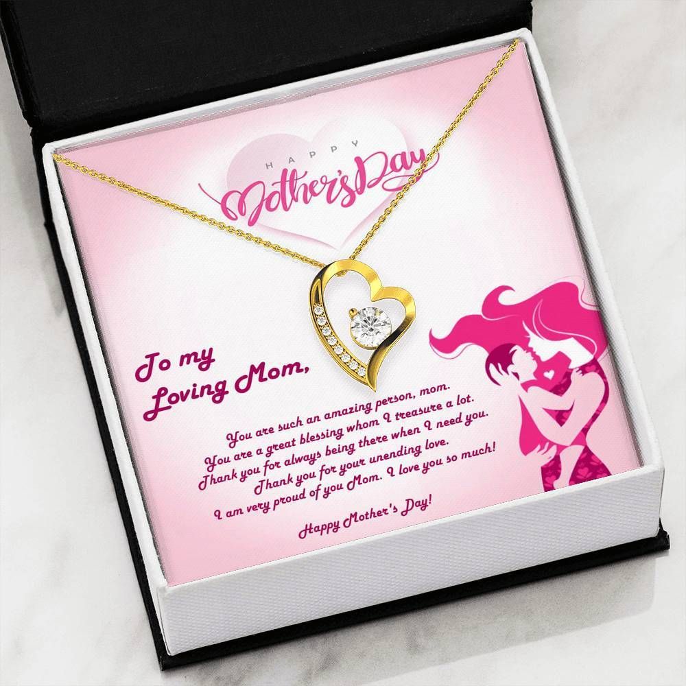 Thank For Your Unending Love Forever Love Necklace Gift For Mom