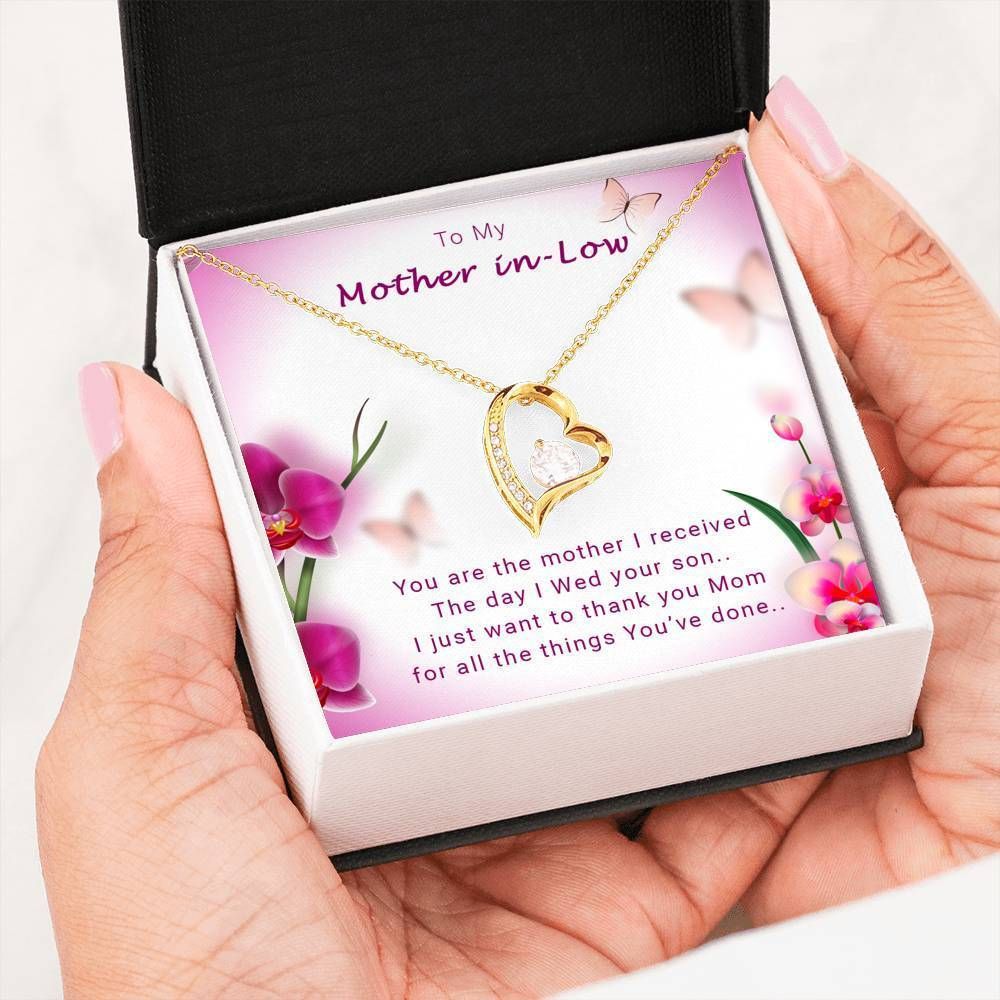 The Day I Wed Your Son Forever Love Necklace Gift For Mom In Law