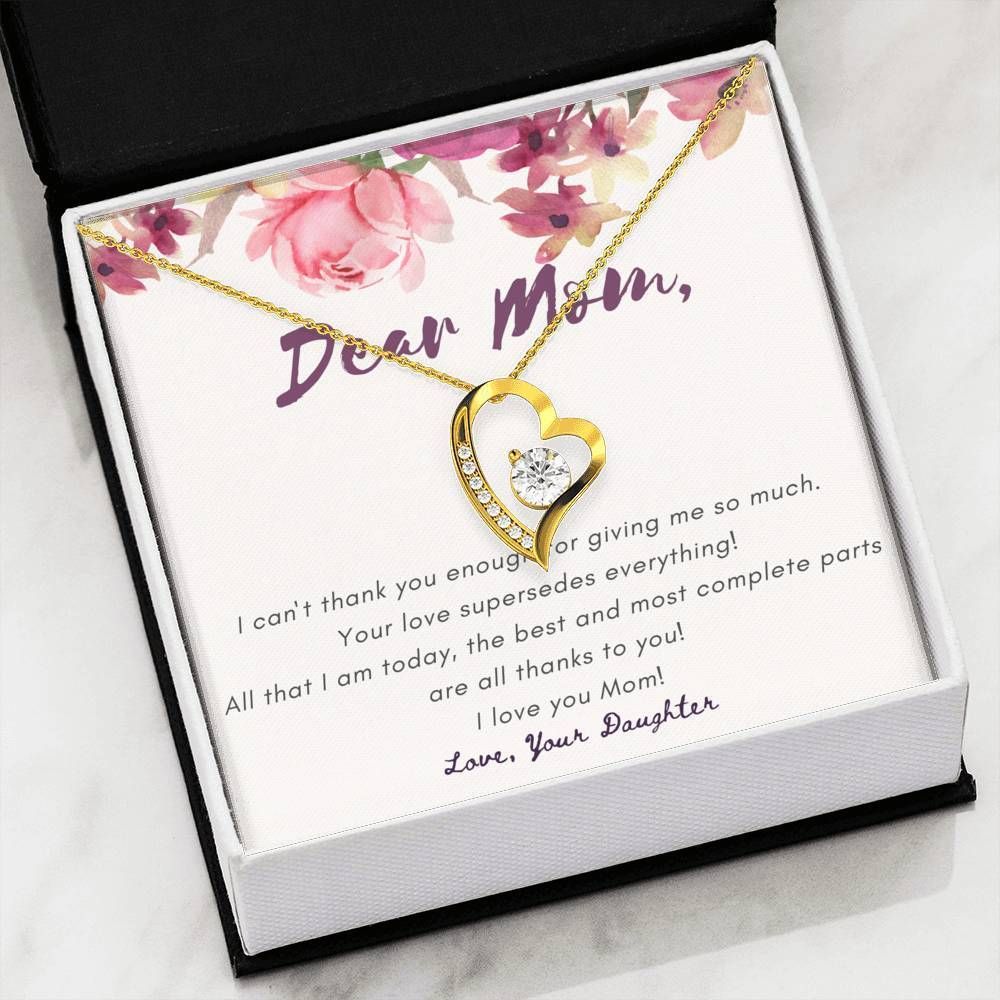 Gift For Mom Your Love Supersedes Everything 14K White Gold Forever Love Necklace