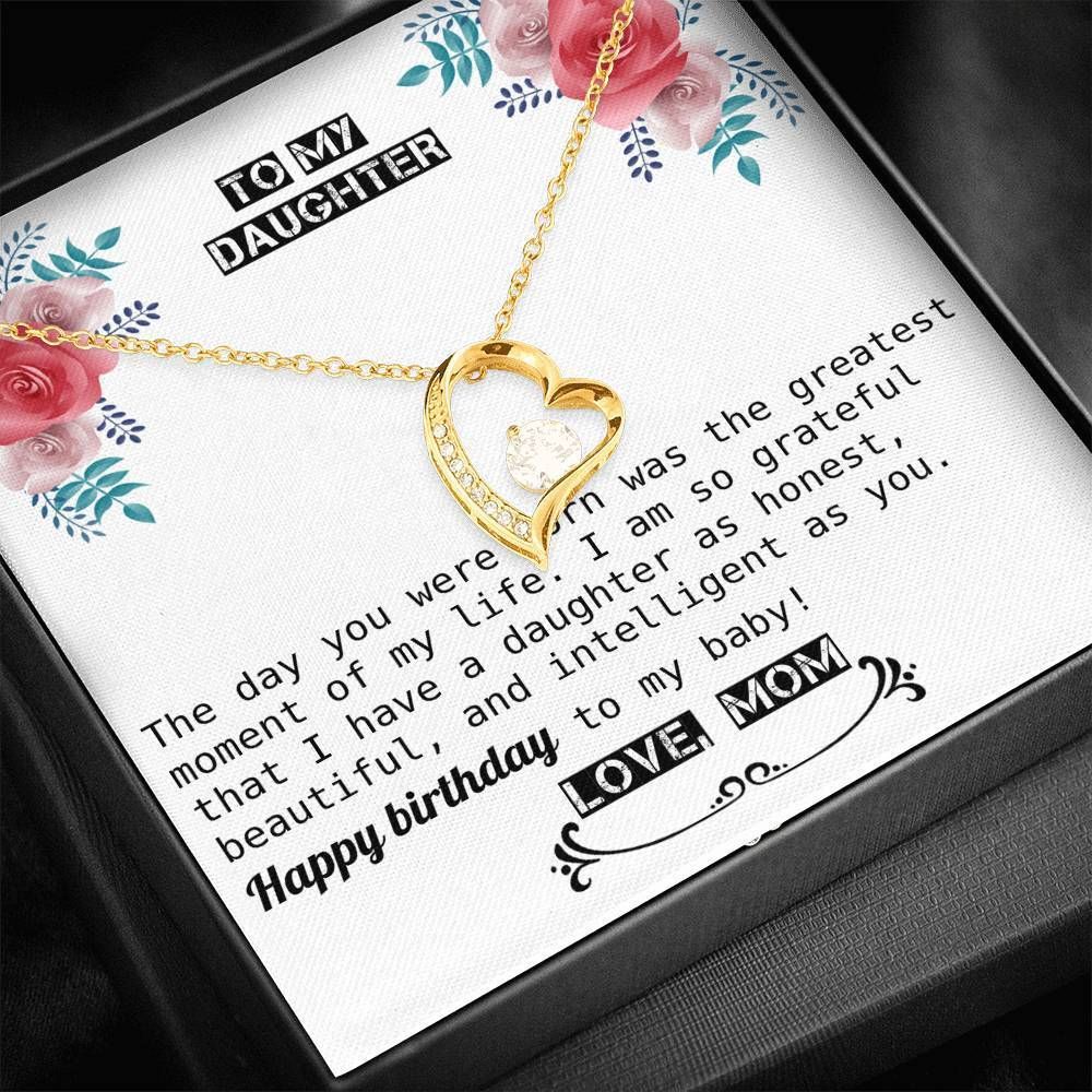 The Day You Were Born Birthday Forever Love Necklace Gift For Daughter