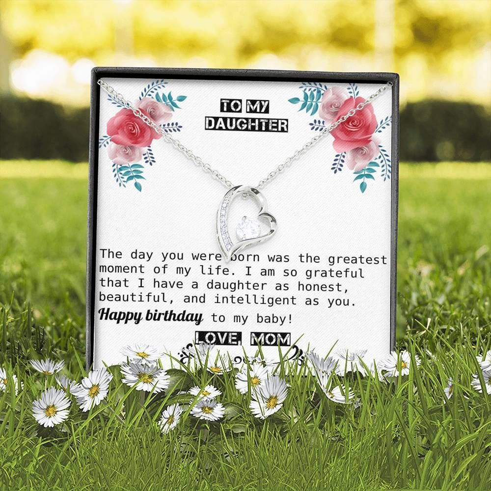 The Day You Were Born Birthday Forever Love Necklace Gift For Daughter