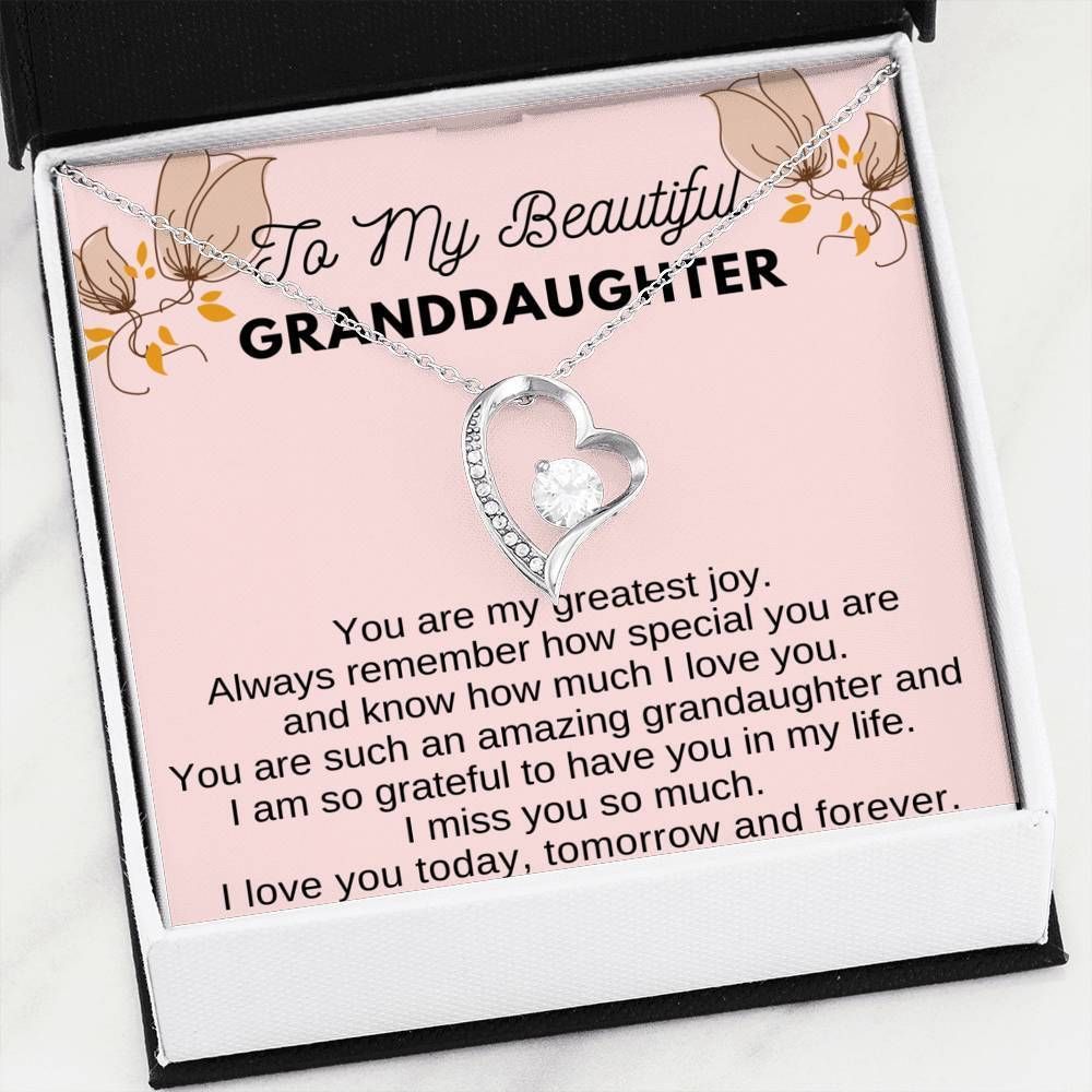 You Are My Greatest Joy Gift For Granddaughter 18K Gold Forever Love Necklace