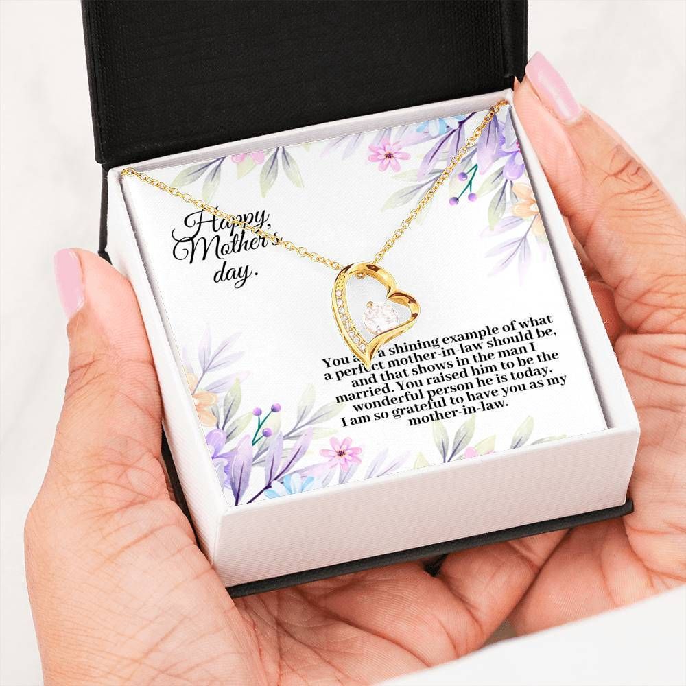 Shining Example Of What A Perfect Person Forever Love Necklace Gift For Mom In Law