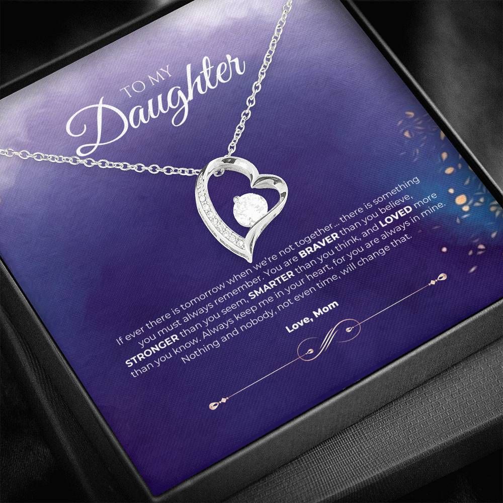 Purple Gift For Daughter 14K White Gold Forever Love Necklace You Are Always In Mine