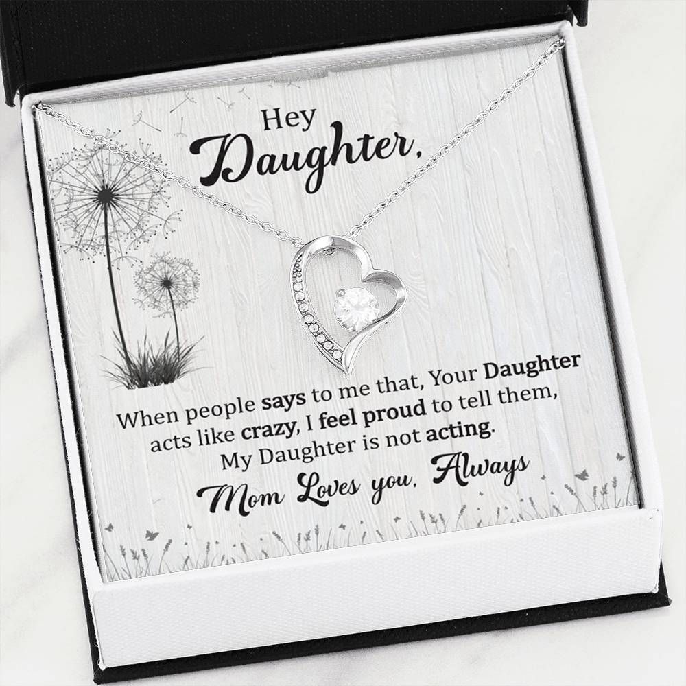 My Daughter Is Not Acting Dandelion Forever Love Necklace Gift For Daughter