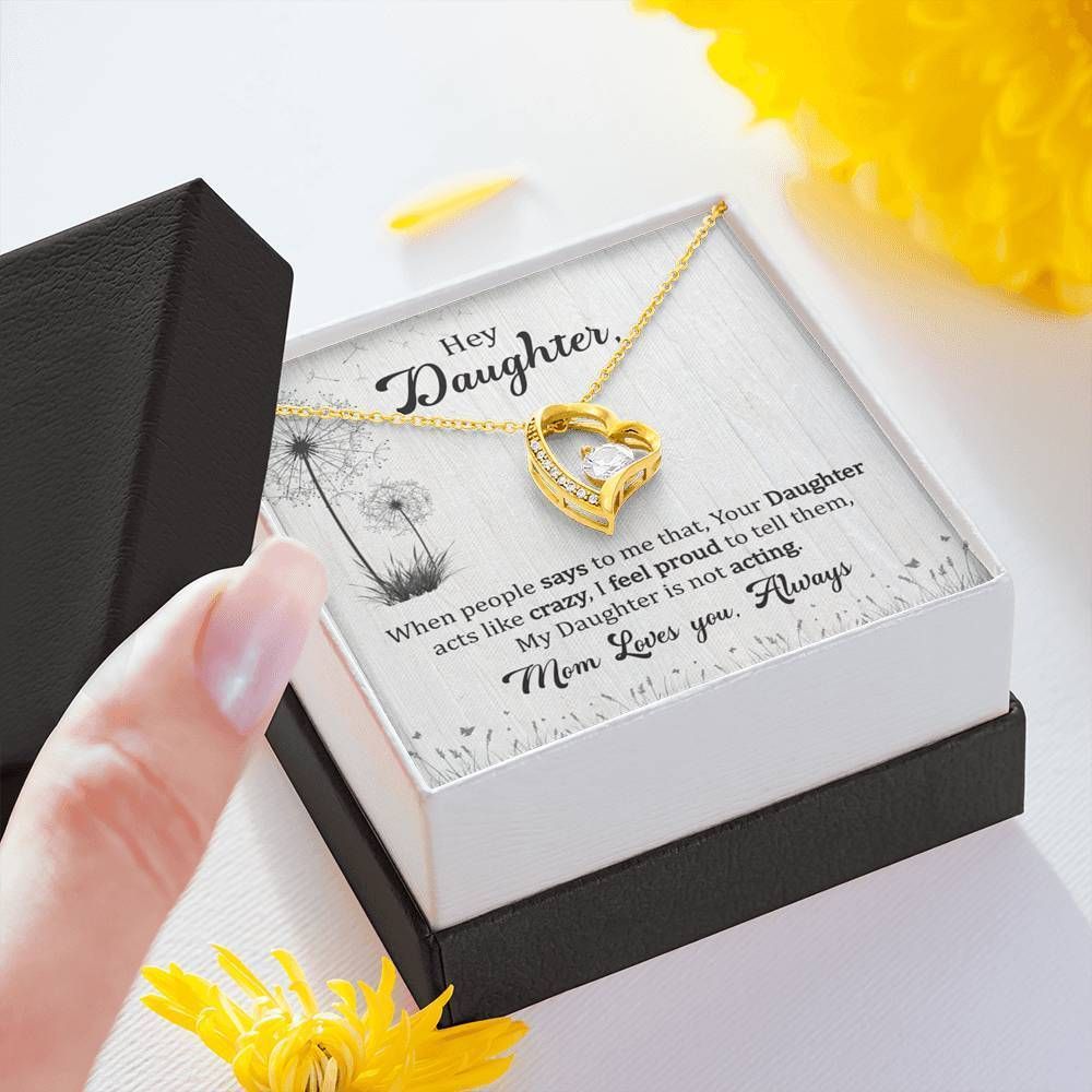 My Daughter Is Not Acting Dandelion Forever Love Necklace Gift For Daughter