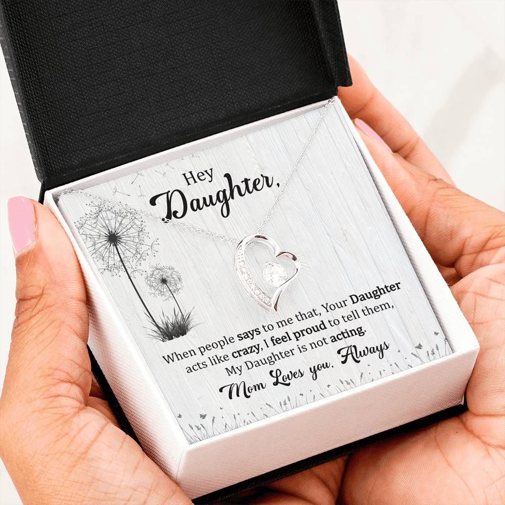 My Daughter Is Not Acting Dandelion Forever Love Necklace Gift For Daughter