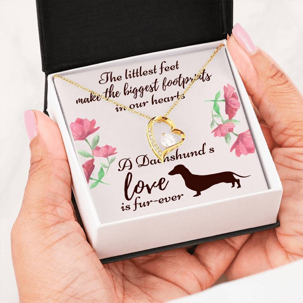 A Dachshund's Love Is Fur Ever Forever Love Necklace Gift For Dog Lovers