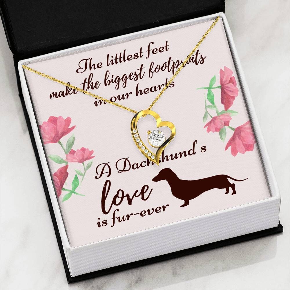 A Dachshund's Love Is Fur Ever Forever Love Necklace Gift For Dog Lovers