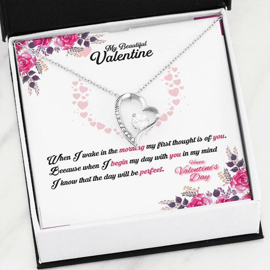 When I Wake In The Morning Forever Love Necklace Gift For Hers