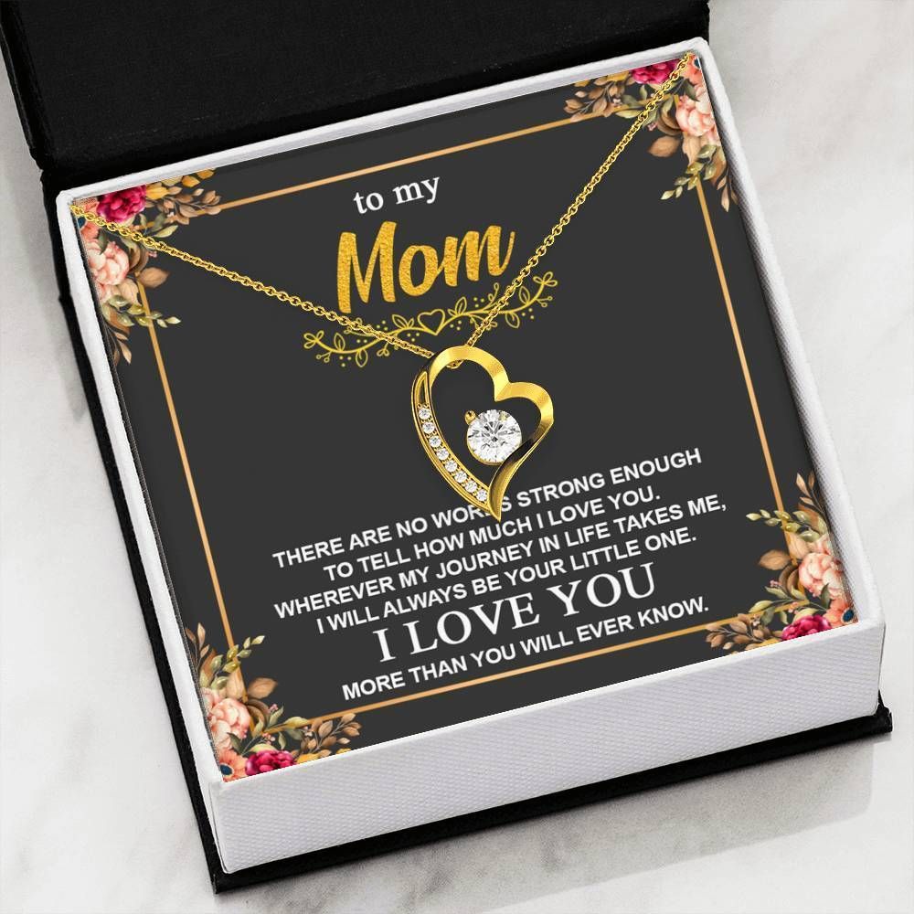 Gift For Mom I'll Always Be Your Little One 18k Gold Forever Love Necklace