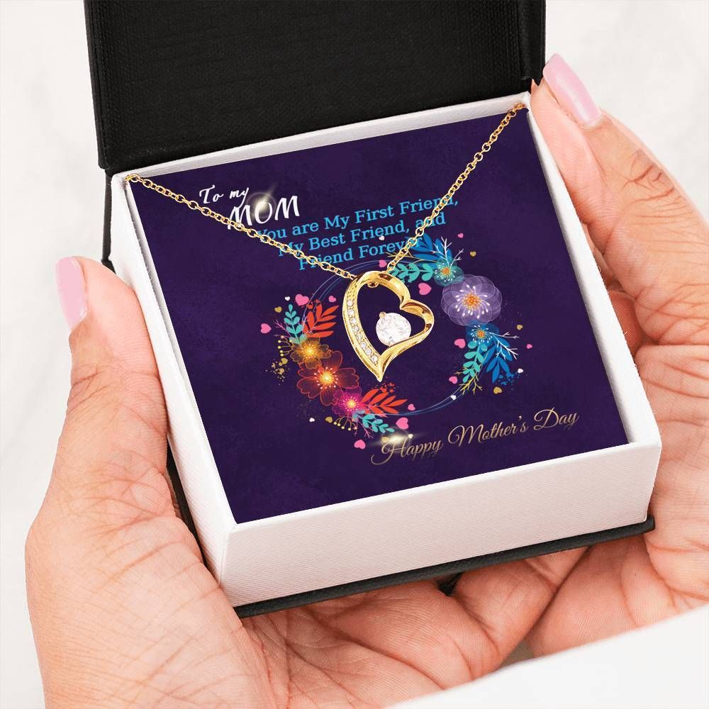 Flower Circle My First Friend Forever Love Necklace Gift For Mom Mama