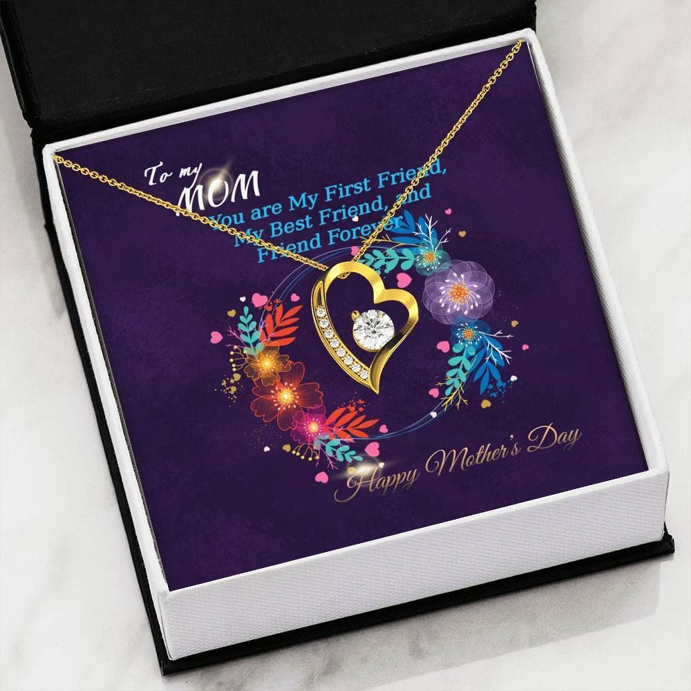 Flower Circle My First Friend Forever Love Necklace Gift For Mom Mama