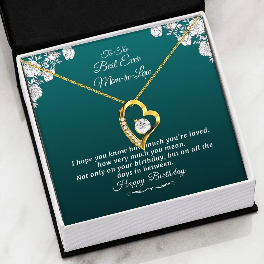 How Much You Mean Forever Love Necklace Gift For Mom In Law