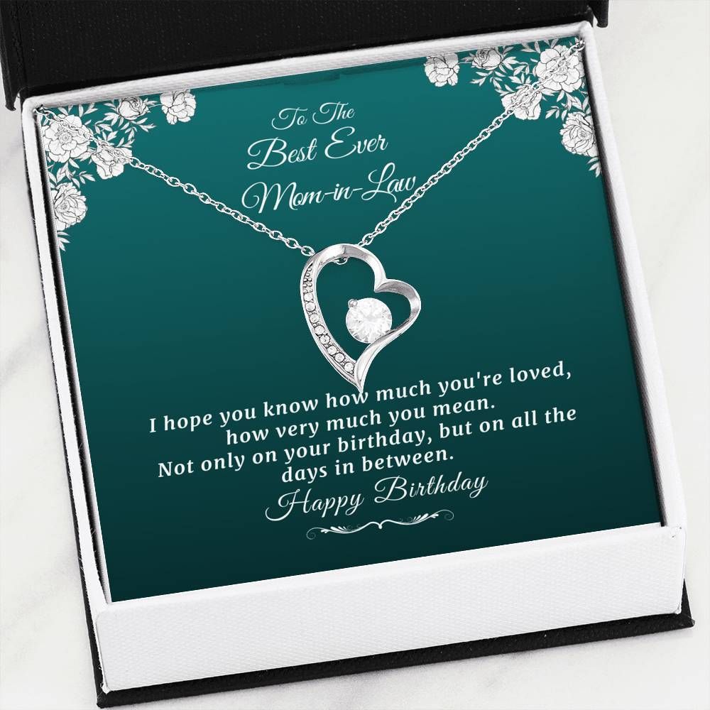 How Much You Mean Forever Love Necklace Gift For Mom In Law