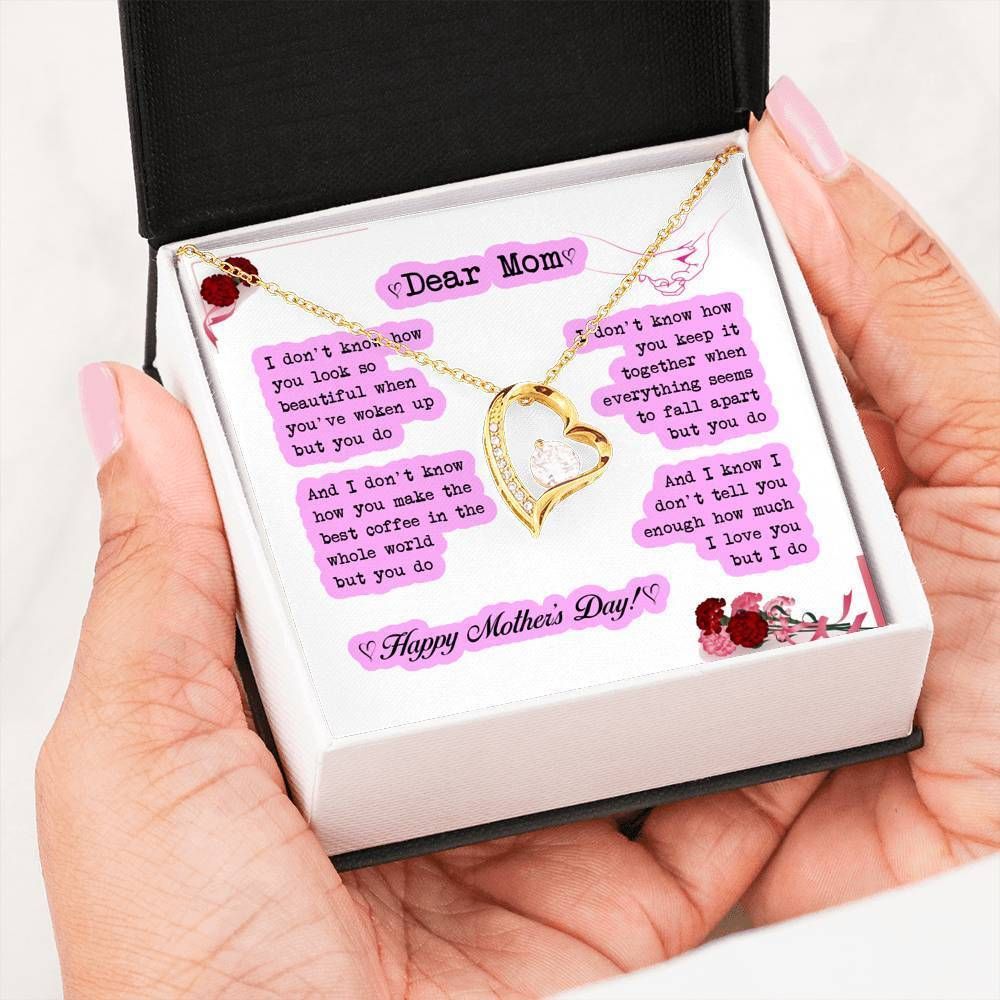 Gift For Mom How Much I Love You 18k Gold Forever Love Necklace