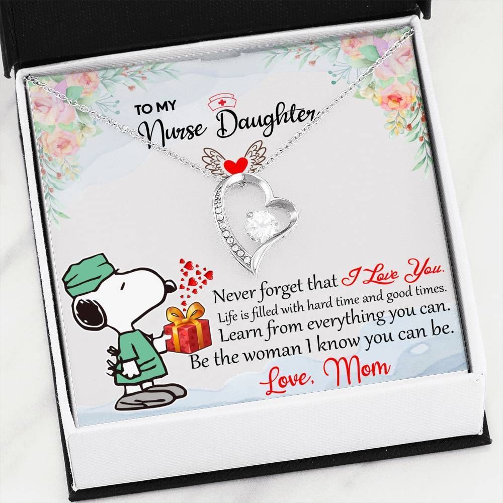 Snoppy Nurse Learn From Everything Forever Love Necklace Gift For Daughter