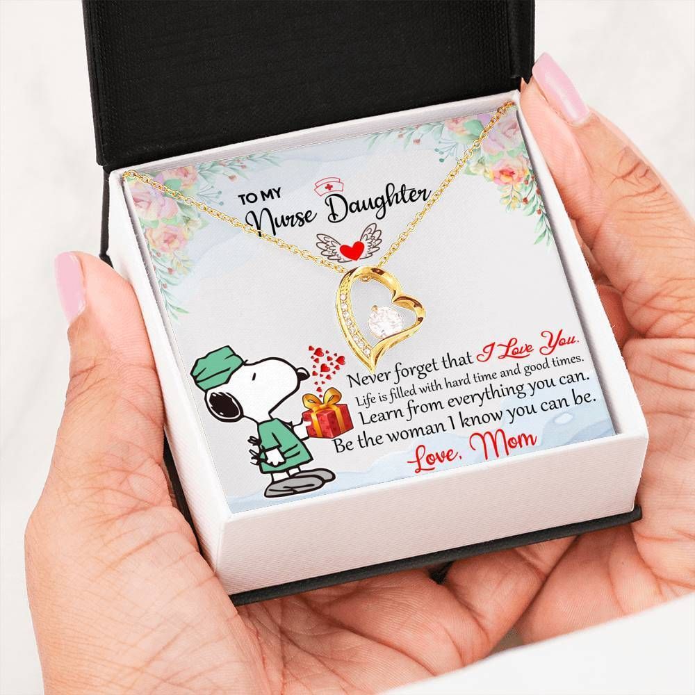 Snoppy Nurse Learn From Everything Forever Love Necklace Gift For Daughter