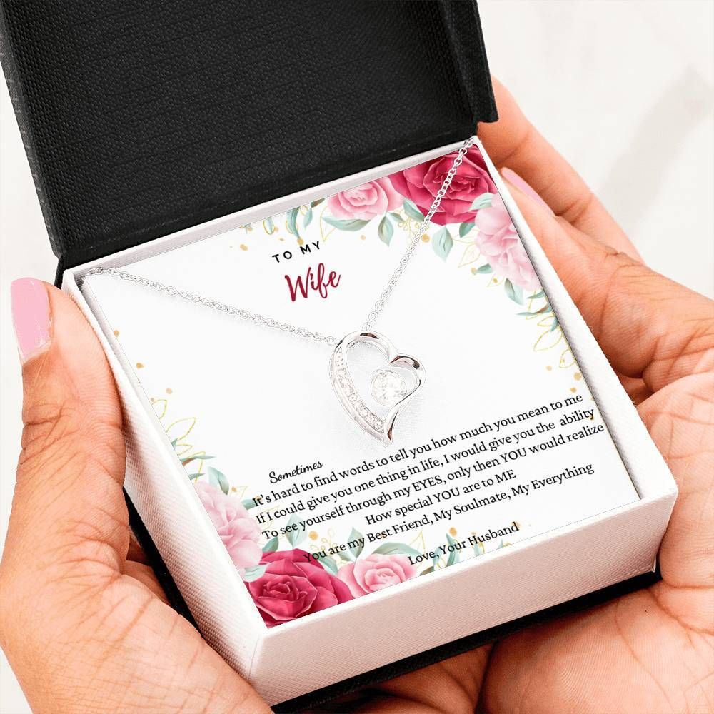 You Are My Soulmate Gift For Wife 14K White Gold Forever Love Necklace