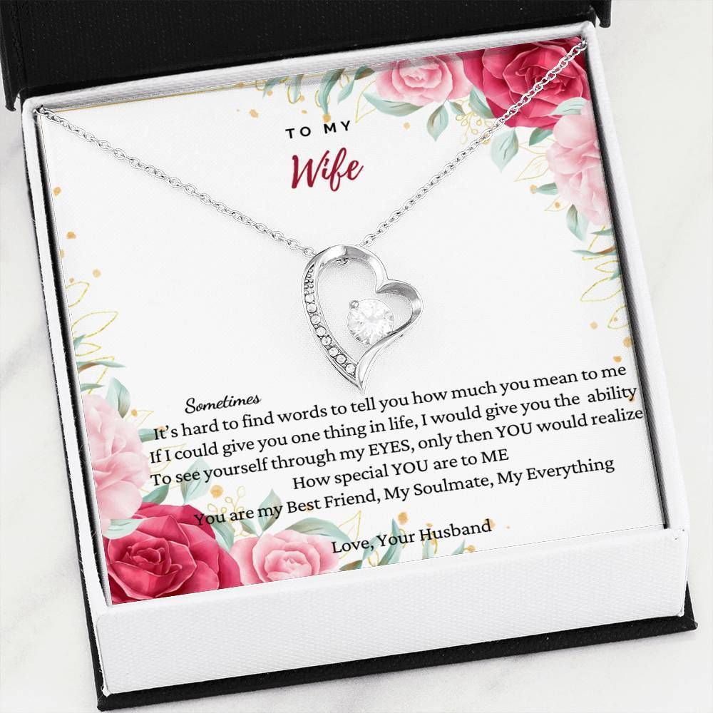 You Are My Soulmate Gift For Wife 14K White Gold Forever Love Necklace