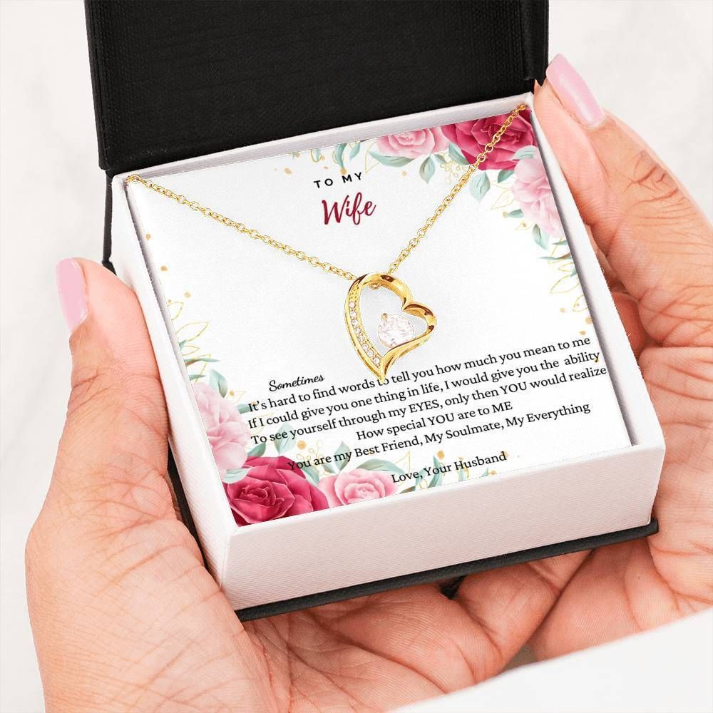 You Are My Soulmate Gift For Wife 14K White Gold Forever Love Necklace