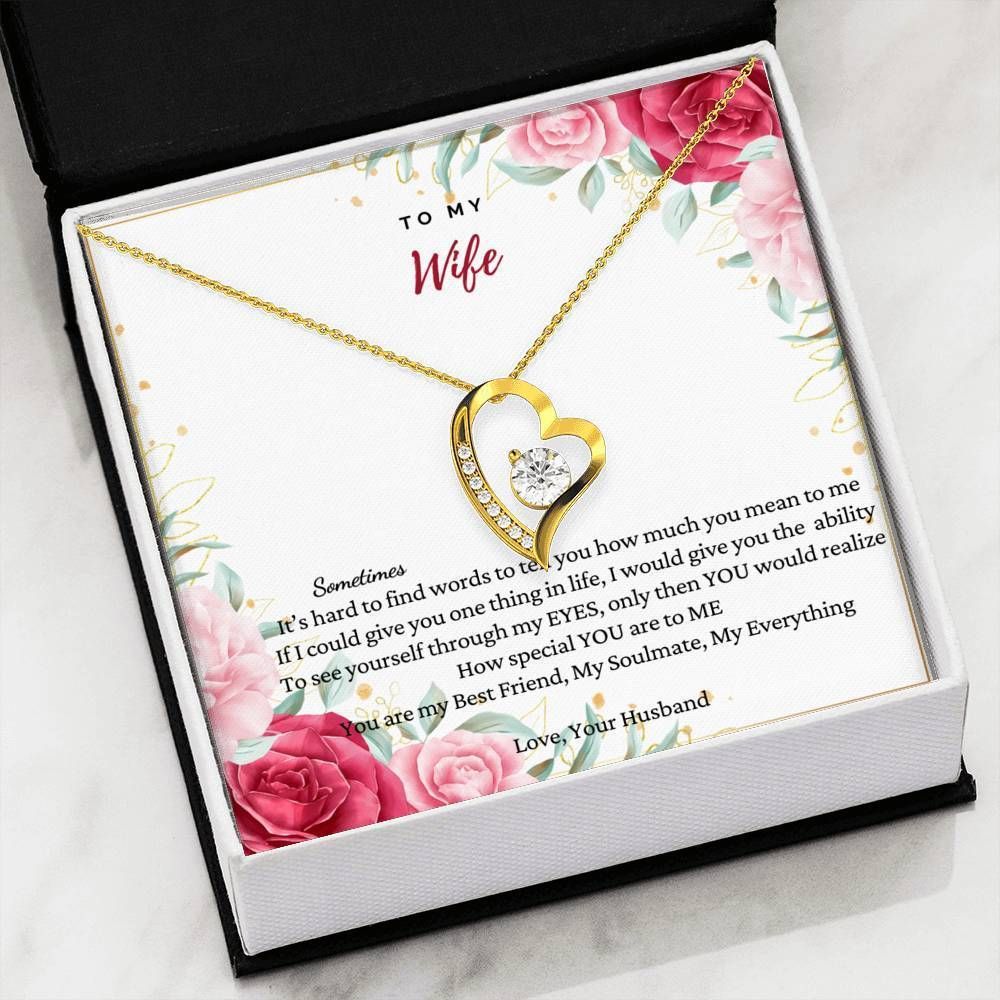 You Are My Soulmate Gift For Wife 14K White Gold Forever Love Necklace