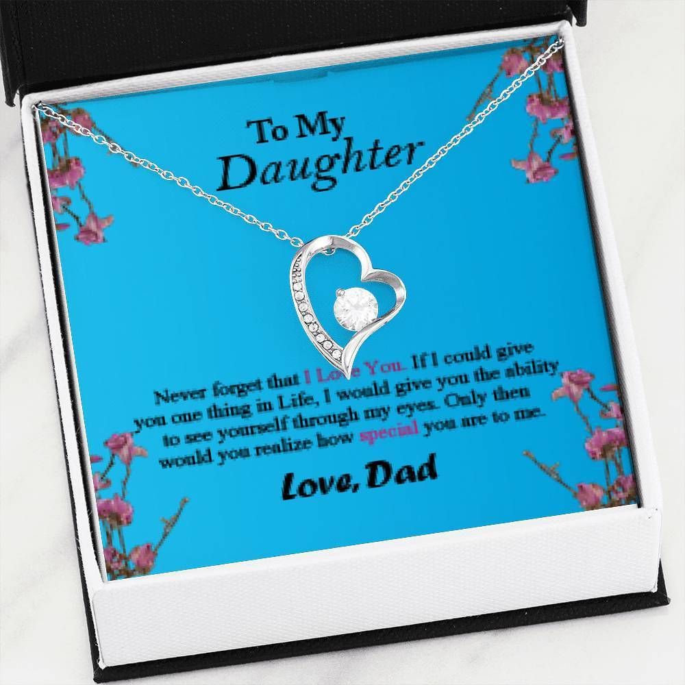 Blue How Special You're To Me 18K Gold Forever Love Necklace Gift For Daughter