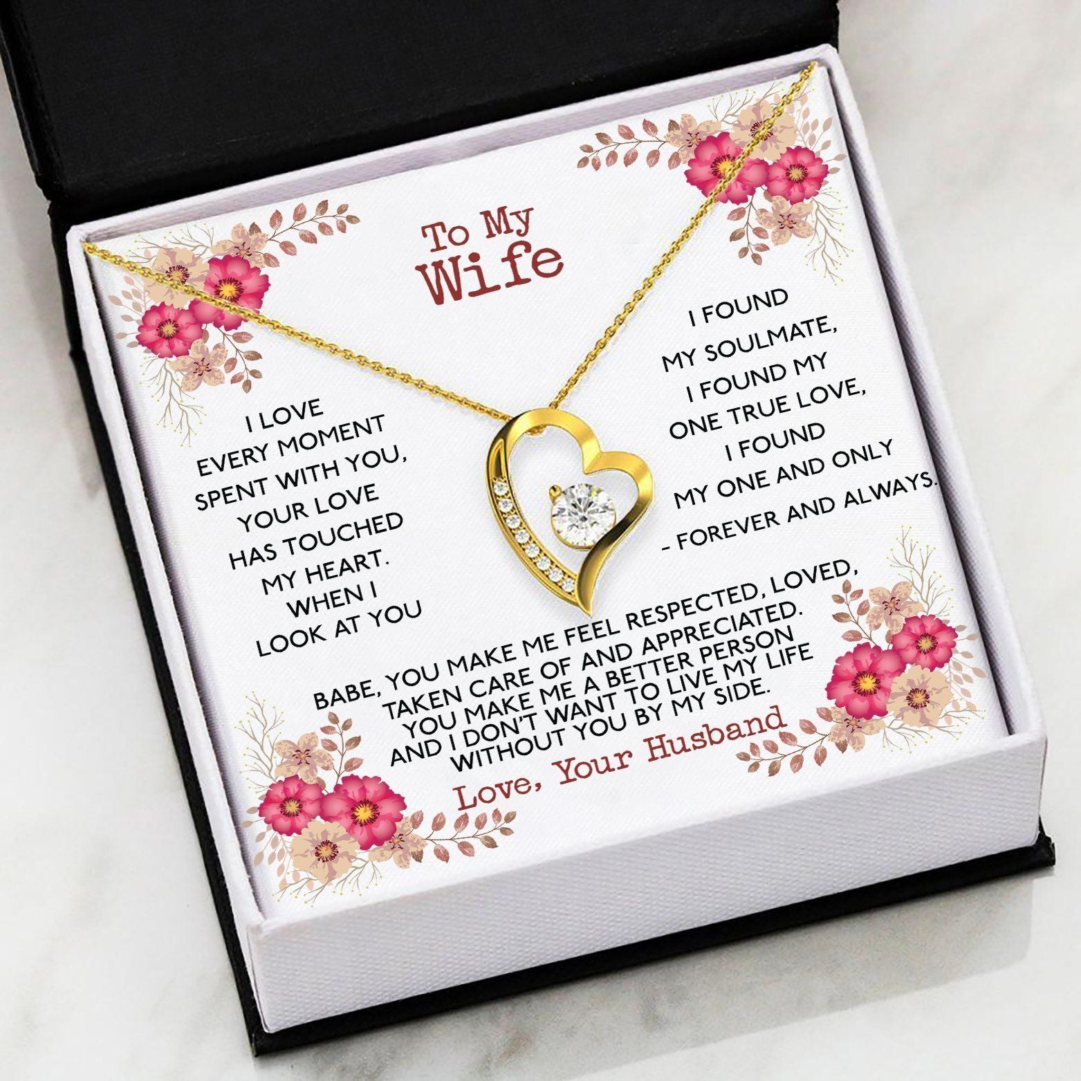 You Make Me A Better Person Gift For Wife Forever Love Necklace